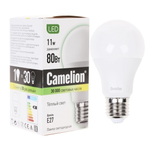 Лампа светод. Camelion GLOBE 11Вт E27 3000K A60 (12035)