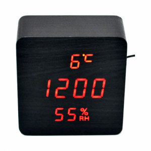 VST869-1 часы настоьные электронные, красные цифры питание от USB (дата, буд, темп)Б0000004257
