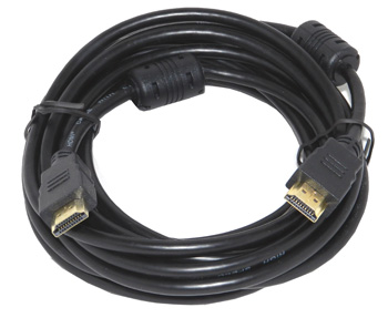 кабель HDMI 19М/19М 5м, черный, позол разъем, экран 287-406 (ДЖ)