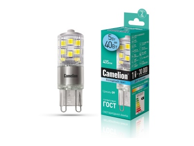 Светодиодная лампа Camelion G9-5W 4500K 13705