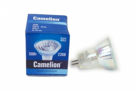 Лампа галоген. Camelion mini JCDR (MR11) 50Вт 220V 35mm (7093)-((5К))