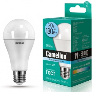Camelion LED20-A65/845/E27 (Эл.лампа светодиодная 20Вт 220В) 13165