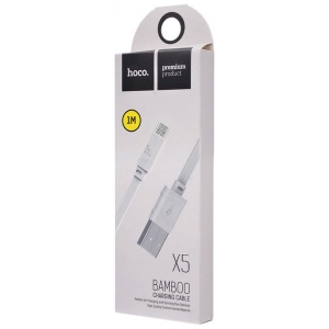 Кабель USB 2.4A HOCO X5 Белый (microUSB) 1м/300 Б0000008069