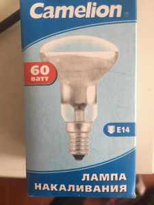 Лампа Camelion R50 60Вт Е14 (8978)-((50))