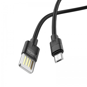 Кабель USB 2.4A HOCO U55 Черный (microUSB) 1.2м Б0000007819