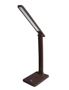 Светильник настольный Ultraflash UF-730 C10 коричневый (LED 11 Вт, 3 уровня яркости) 14178