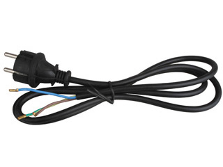 Шнур S-LR2A, Черный (сетевой кабель с прямой евровилкой, земля, 1.5 м)   Volsten (Camelion) (9345)
