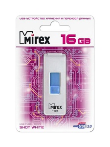 USB флэш-накопитель  16 ГБ  Mirex  SHOT WHITE 16GB (ecopack)