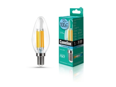 Лампа светод. Camelion  FL 12Вт Е14 4500К свеча 13709