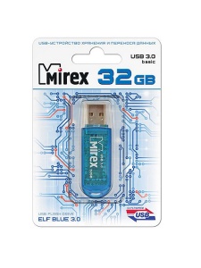 USB флэш-накопитель  32 ГБ  Mirex ELF BLUE 32GB (ecopack)