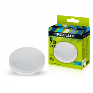 Лампа светодиодная  Ergolux LED-GX53-9W-4000K 13515