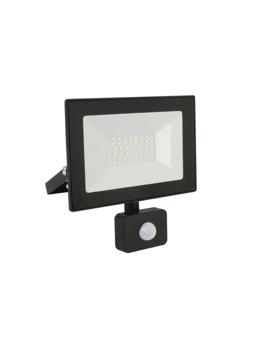 Ultraflash LFL-5002S C02 черный (LED прожектор с датчиком, 50 Вт, 230В, 6500К) 13331