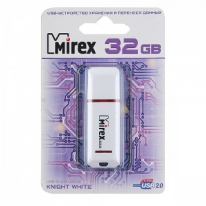 USB флэш-накопитель  32 ГБ  Mirex KNIGHT WHITE 32GB  (ecopack)