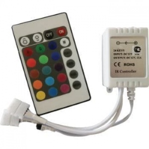 Контроллер LED strip RGB IR controller 144W 12V 12A с пультом IP20 Ecola 440750
