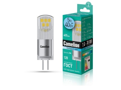 Светодиодная лампа Camelion G4-5W 4500K 12В 13750