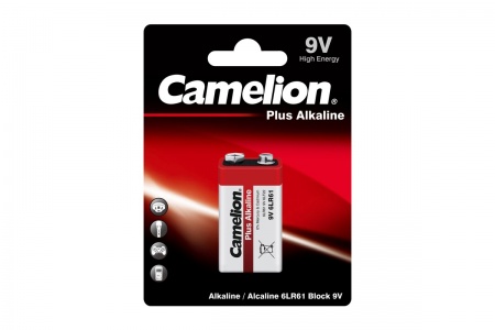 Camelion 6LF22 Plus Alkaline BL-1 (6LR61-BP1, батарейка,9В)	 (1655)